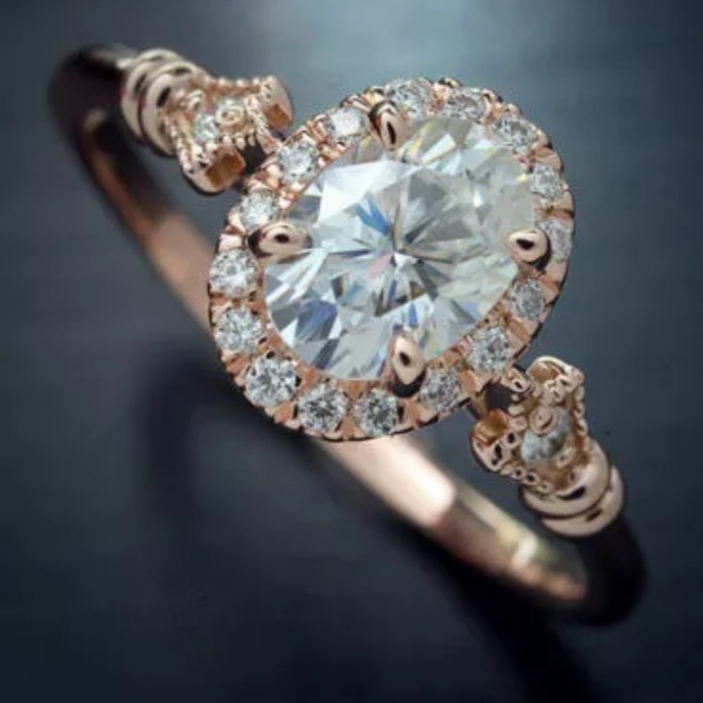18K rose gold plated ring - Picture 2 of 6